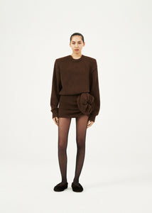 AW23 KNITWEAR 10 SKIRT BROWN