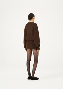 AW23 KNITWEAR 10 SKIRT BROWN