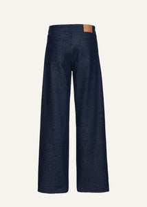 Classic flare denim pants in indigo