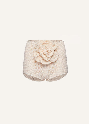 PF23 CROCHET 07 SHORTS CREAM