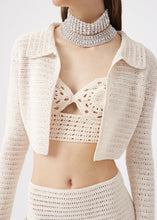 Load image into Gallery viewer, RE22 BLAZER 06 CREAM CROCHET
