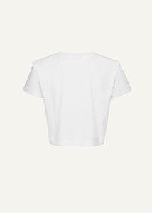 Crochet bra t-shirt in white