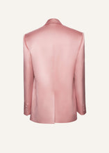 Load image into Gallery viewer, Classic satin oversized blazer in pink
