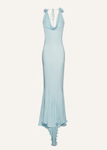 Load image into Gallery viewer, Cowl neck maxi dress in blue
