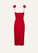 Load image into Gallery viewer, Bustier midi dress in red
