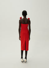 Load image into Gallery viewer, Bustier midi dress in red
