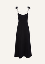 Load image into Gallery viewer, Bustier midi dress in black
