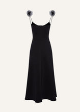 Load image into Gallery viewer, Bustier midi dress in black
