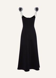 Bustier midi dress in black