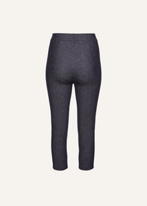 Capri slim wool pants in navy