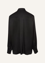 Load image into Gallery viewer, Classic silk shirt in black
