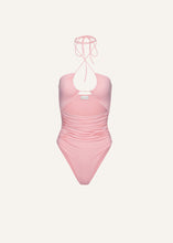 Load image into Gallery viewer, Criss cross halter swimsuit in pink
