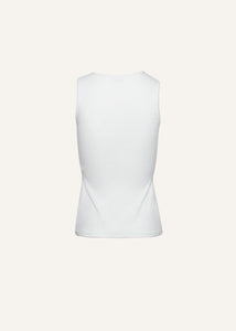 Crochet bra tank top in white