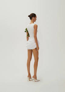 Crochet bra tank top in white